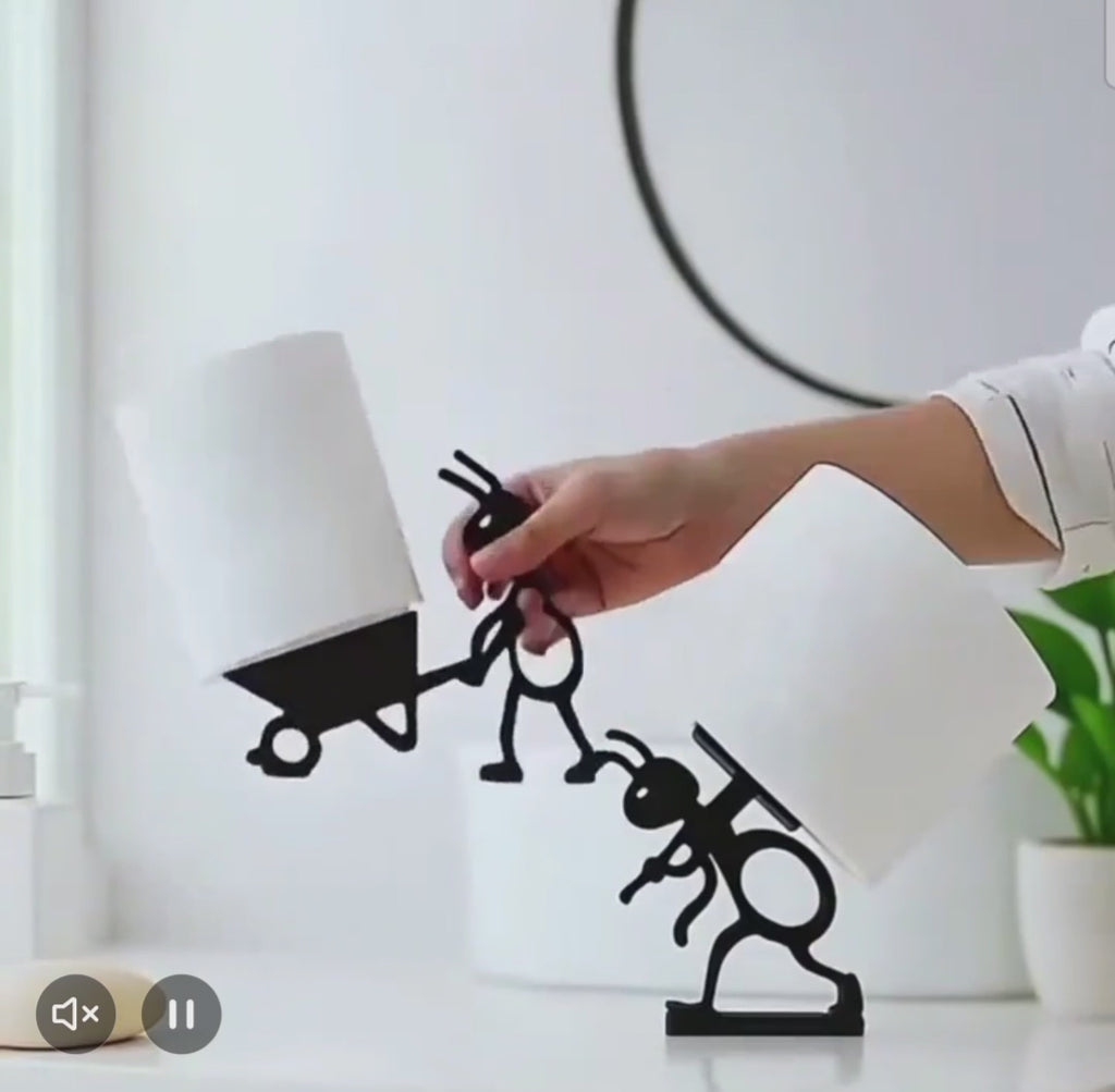 2er Set Ameisen Toilettenpapier Halter