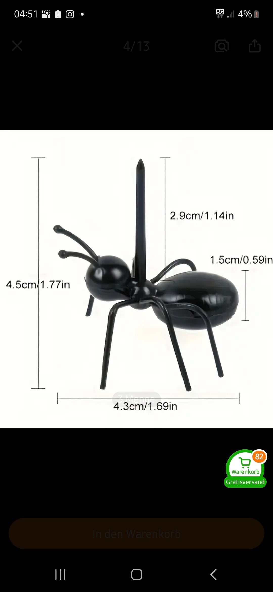 24er Set Ameisen Zahnstocher wiederverwendbar