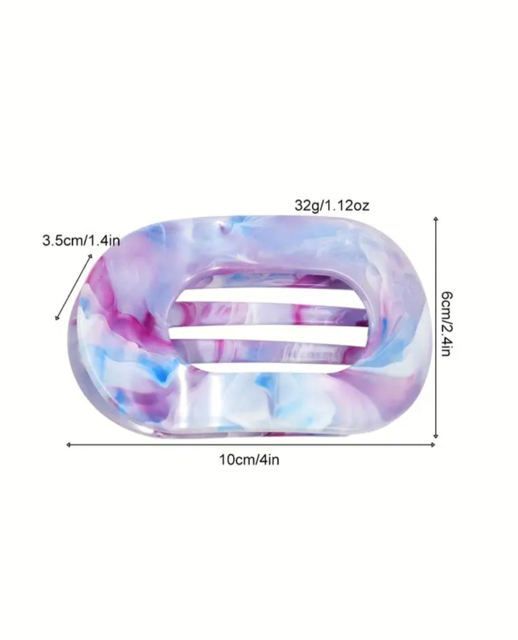8 Stück Süßigkeitenfarbene Marmorierte Flache Hochwertige Premium-Klauenklammern