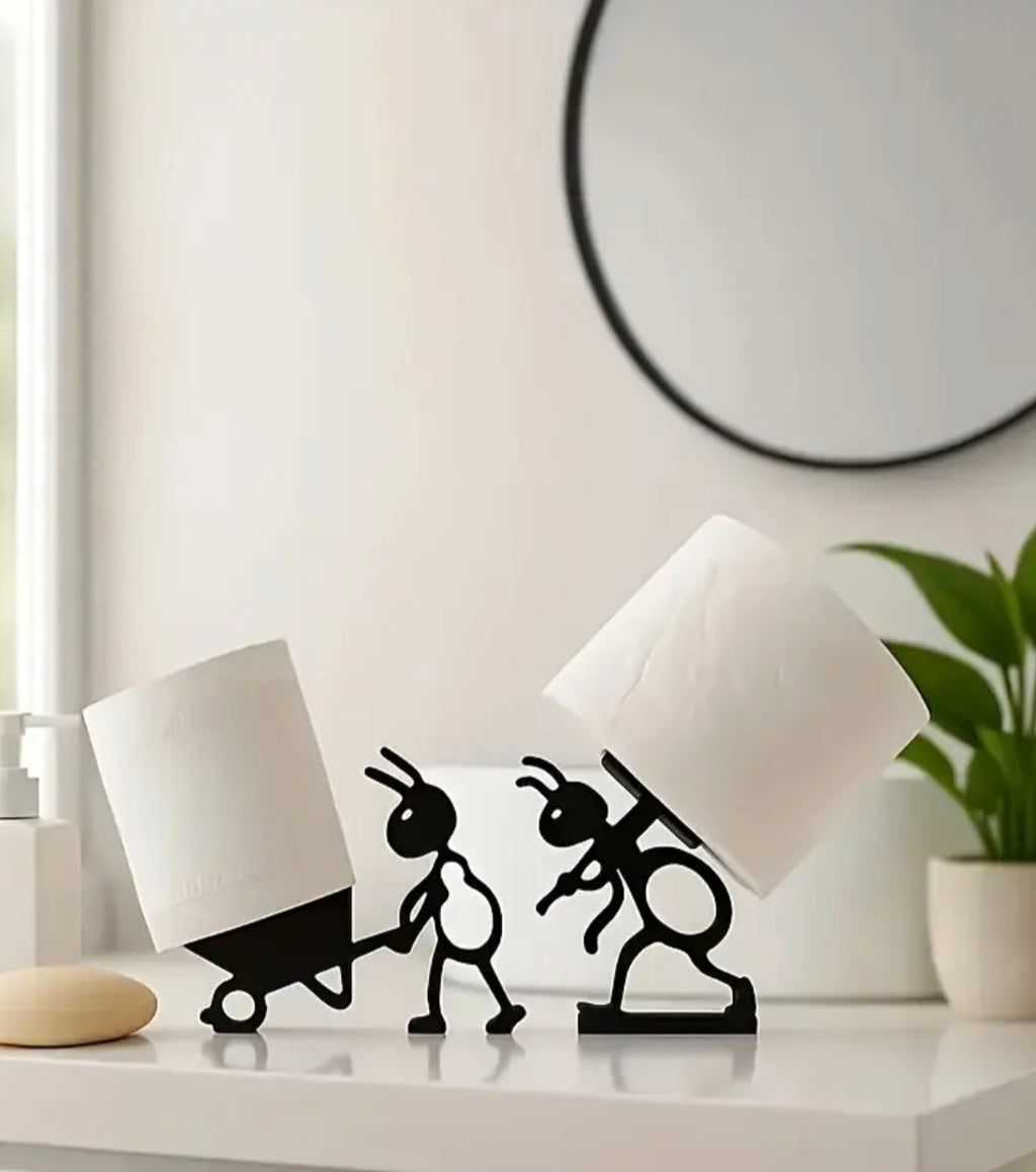 2er Set Ameisen Toilettenpapier Halter