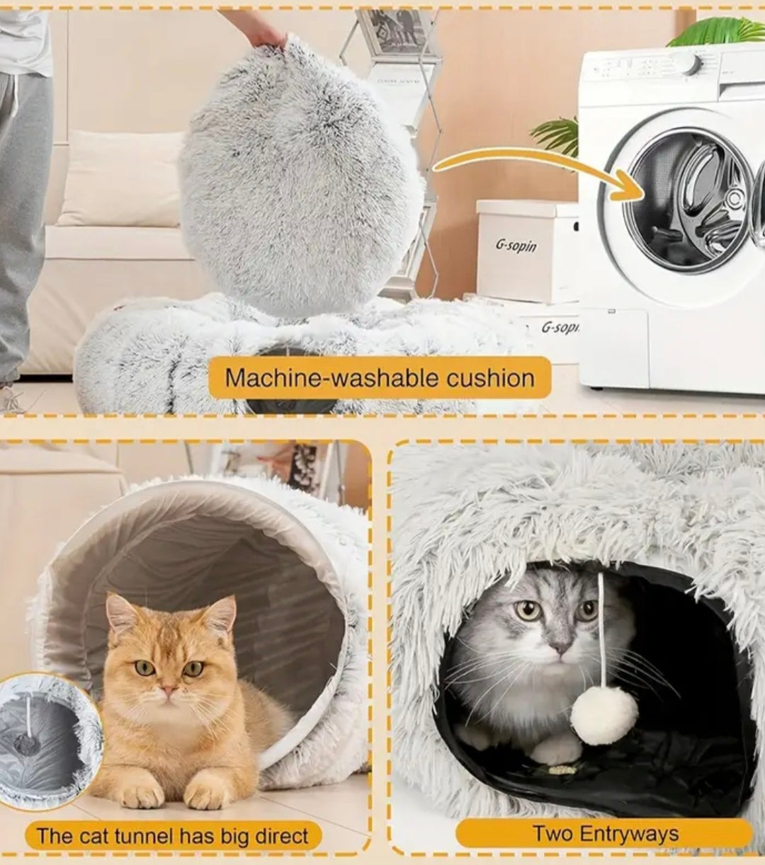 Katzenbett Tunnel 4in1