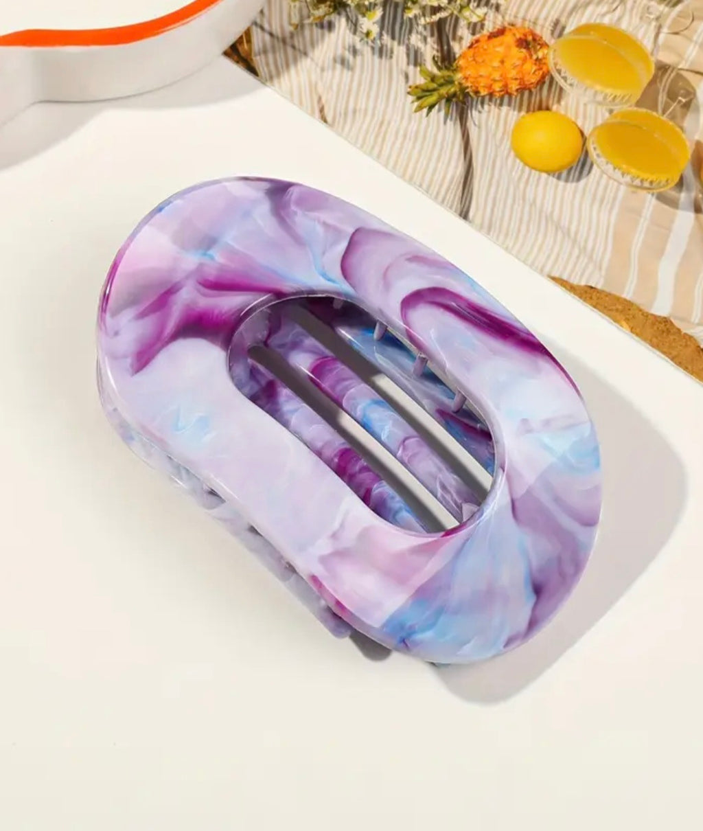 8 Stück Süßigkeitenfarbene Marmorierte Flache Hochwertige Premium-Klauenklammern